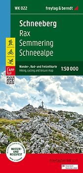 freytag & berndt Wanderkarte WK 022 Schneeberg - Rax, Semmering - Schneealpe 1:50.000