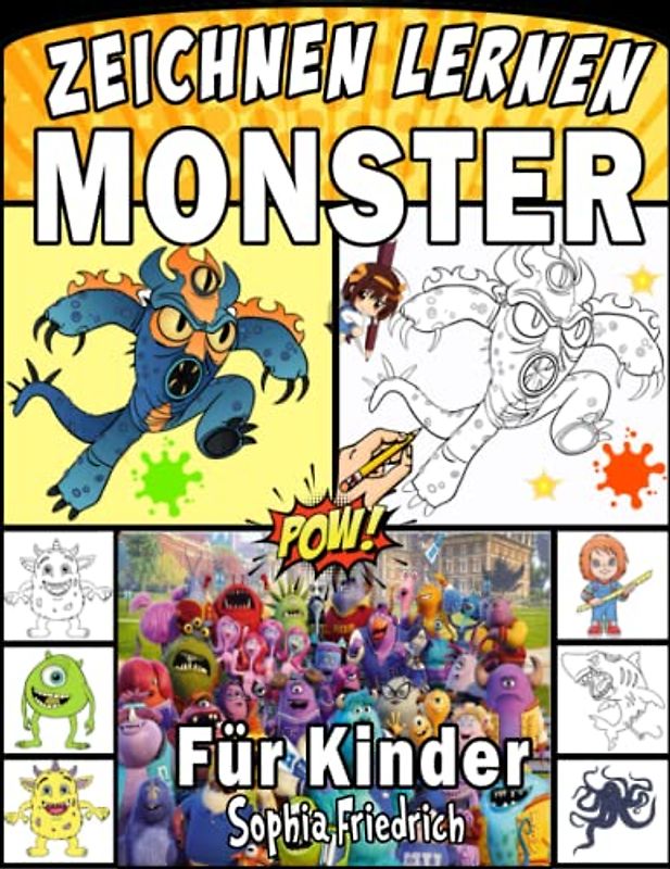 monster zeichnen lernen kinder: Wie man ein Monsterbuch für Kinder zeichnet, um Beobachtungs- und Kunstfähigkeiten zu entwickeln