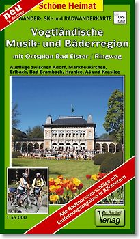 Wander-, Ski- und Radwanderkarte Vogtländische Musik- und Bäderregion, Bad Elster, Markneukirchen
