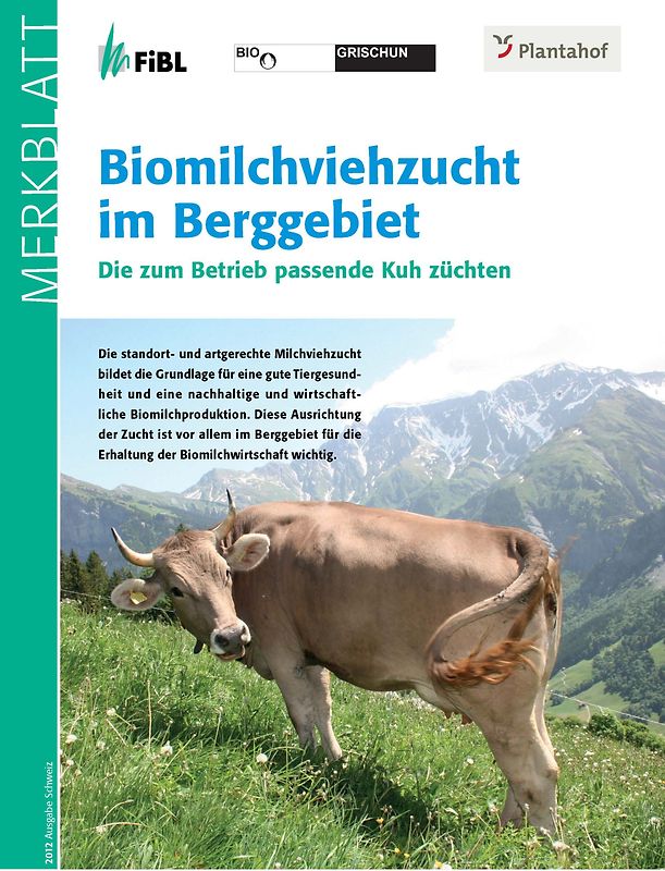 Biomilchviehzucht im Berggebiet
