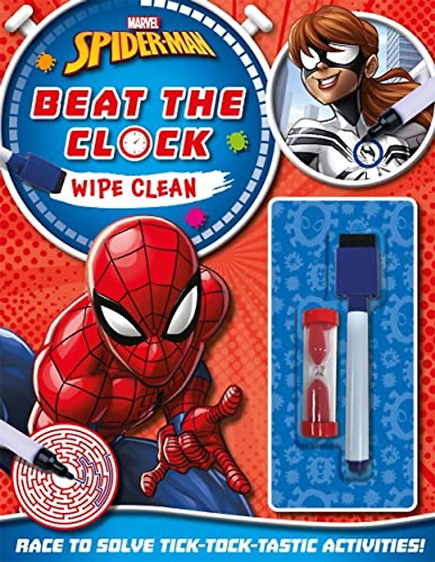Marvel Spider-Man: Beat the Clock Wipe Clean (Timed Activities for Kids)