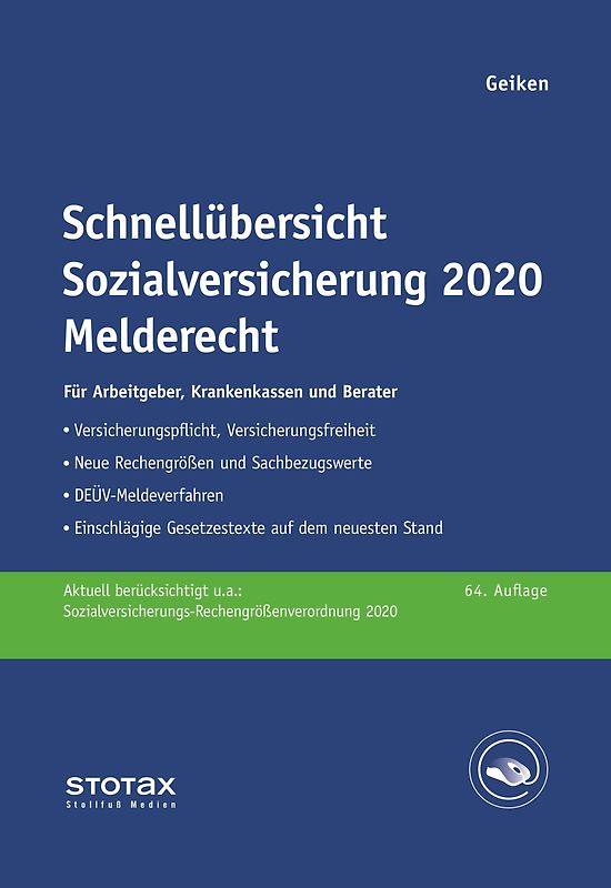 Schnellübersicht Sozialversicherung 2020 Melderecht