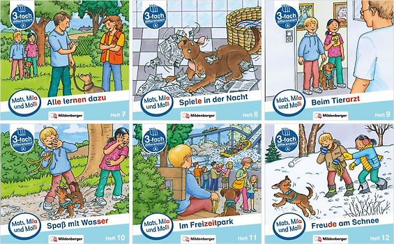 Paket – Mats, Mila und Molli – Heft 7–12, Schwierigkeitsstufe A