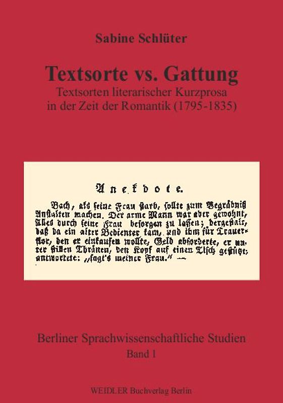 Textsorte vs. Gattung