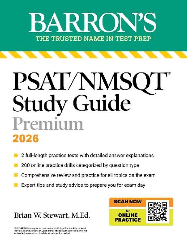 Psat/NMSQT Study Guide Premium, 2026: 2 Practice Tests + Comprehensive Review+ 200 Online Drills