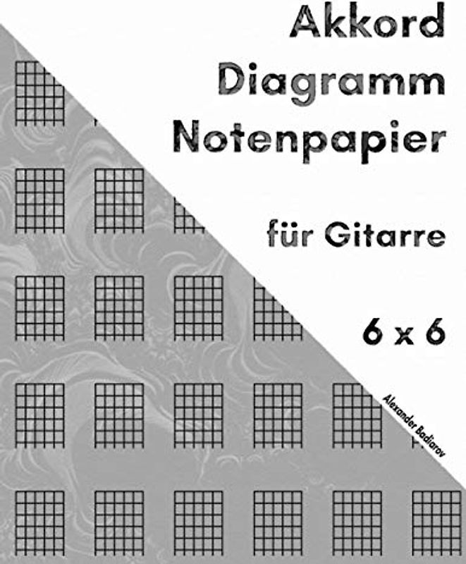Akkord Diagramm Notenpapier für Gitarre: 6 x 6