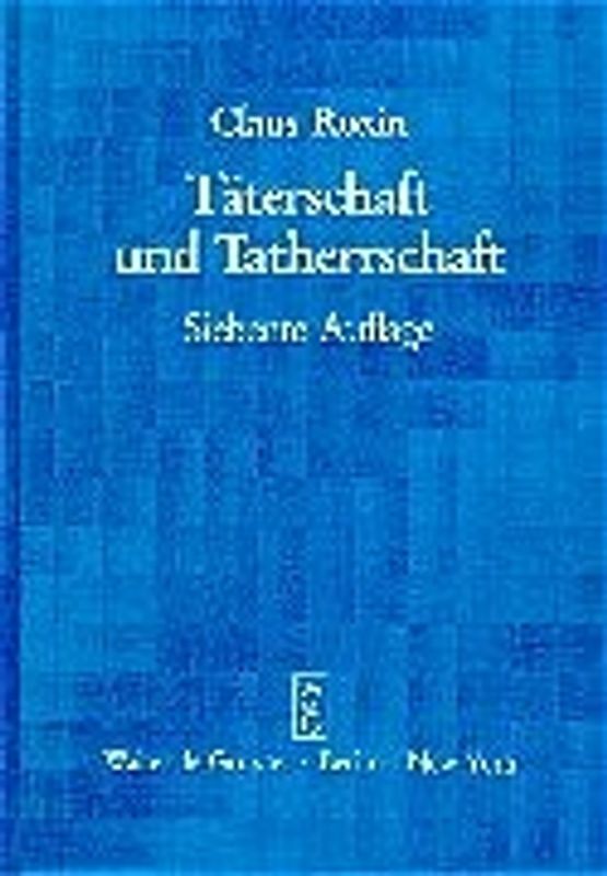 Täterschaft und Tatherrschaft
