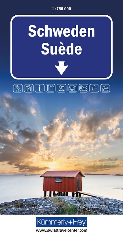 Kümmerly+Frey Strassenkarte Schweden 1:750.000
