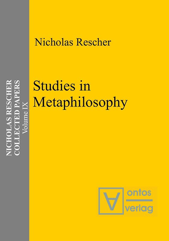 Collected Papers / Studies in Metaphilosophy