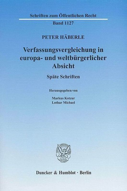 Verfassungsvergleichung in europa- und weltbürgerlicher Absicht.