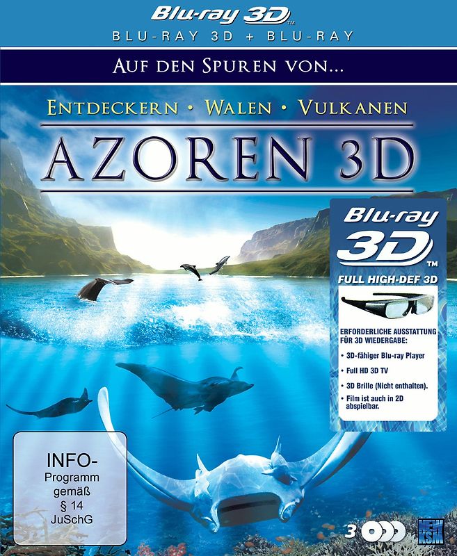 Die Azoren - Auf den Spuren von Entdeckern, Walen und Vulkanen [3D Blu-ray inkl. 2D Version, 3 Discs] 3D Blu-ray Disc