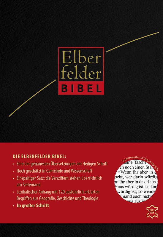 Elberfelder Bibel in großer Schrift, Leder