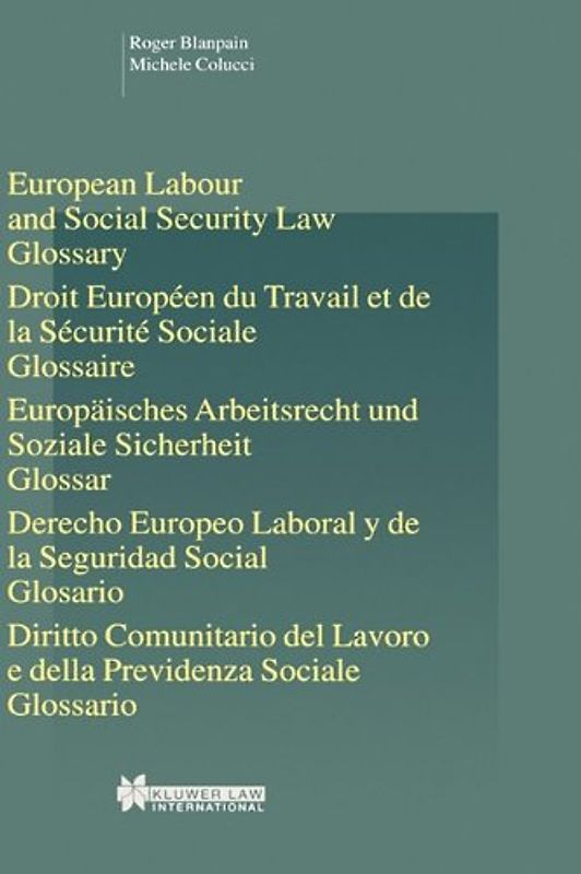 European Labour Law and Social Security Law:Glossary