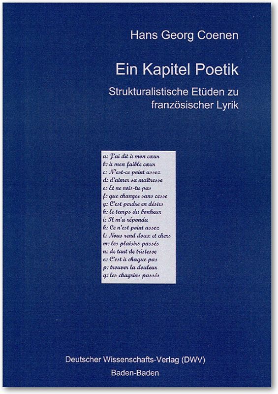 Ein Kapitel Poetik