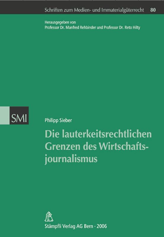 Die lauterkeitsrechtlichen Grenzen des Wirtschaftsjournalismus