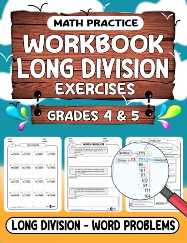 Math practice Workbook Grades 4 & 5 long Division Exercises: Math workbook for learning long division With & Without Remainders for 4th Grade 5th ... of Pre Algebra 1180 operations Ages 8-10