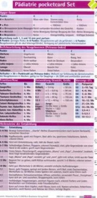 Pädiatrie pocketcard (4er-Set)