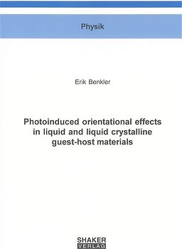 Photoinduced orientational effects in liquid and liquid crystalline guest-host materials