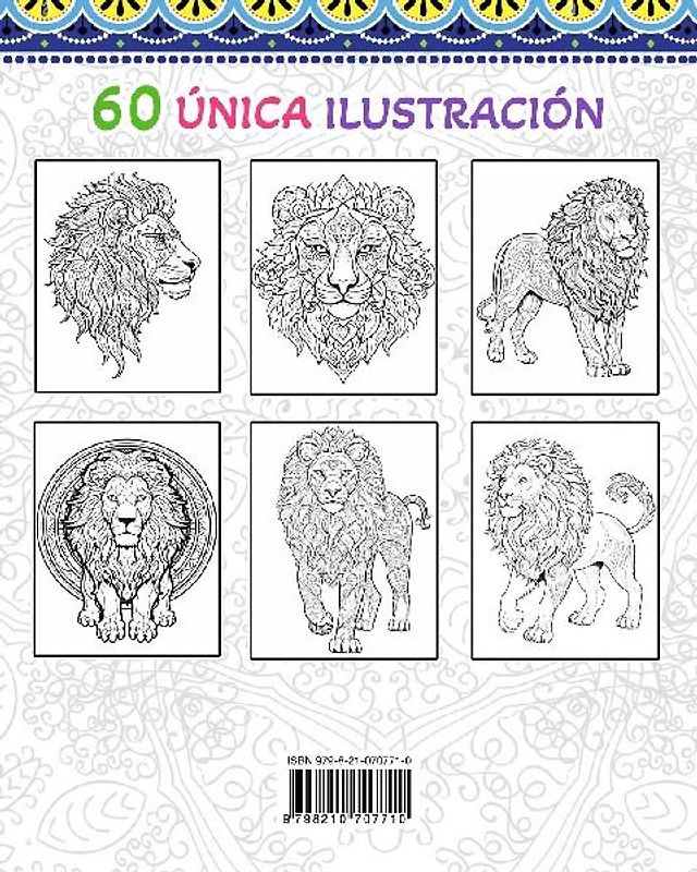 Leo¿n Mandala Libro de Colorear