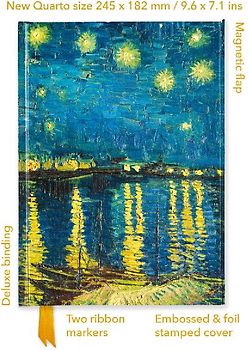 Vincent Van Gogh: Starry Night Over the Rhône (Foiled Quarto Journal)