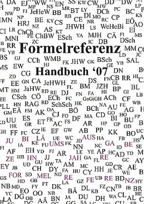 Formelreferenz - Handbuch '07