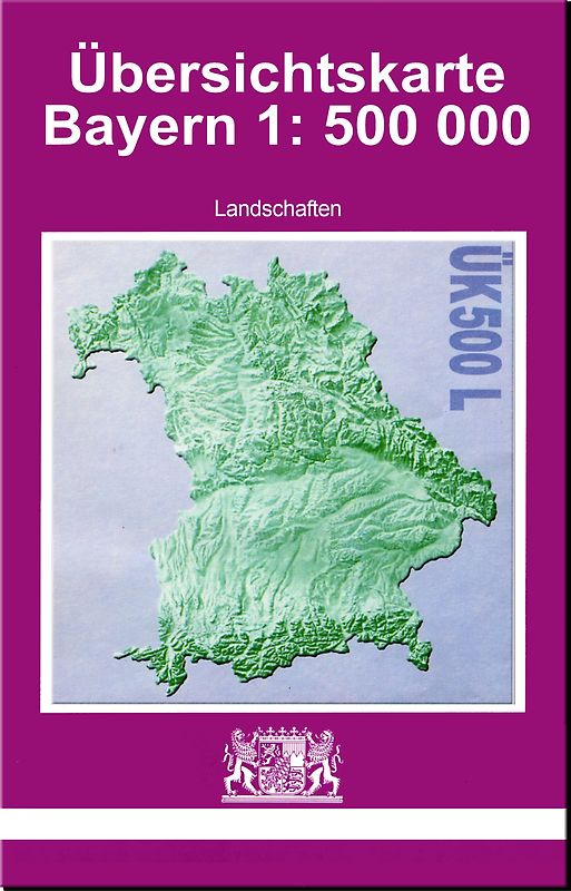 ÜK500 Amtliche Übersichtskarte von Bayern 1:500000