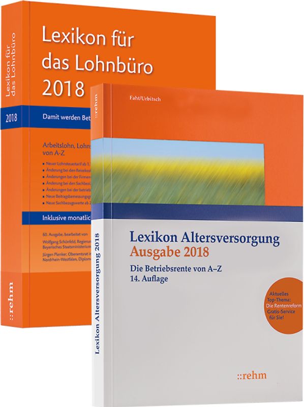 Buchpaket Lexikon für das Lohnbüro und Lexikon Altersversorgung 2018