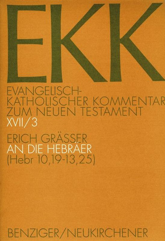 An die Hebräer, EKK XVII/3