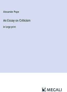An Essay on Criticism