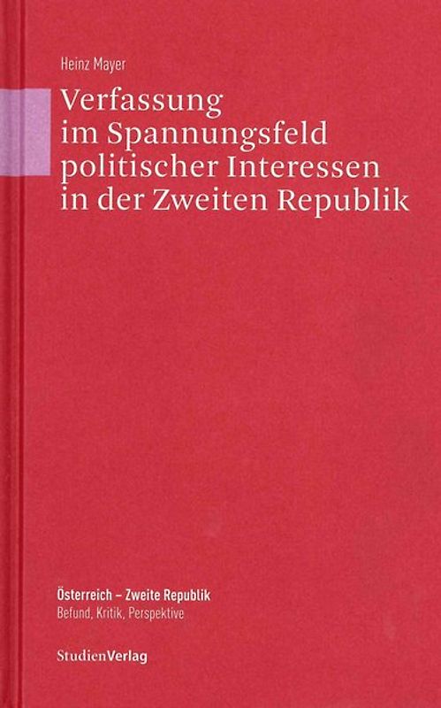 Verfassung im Spannungsfeld politischer Interessen in der 2. Rep.