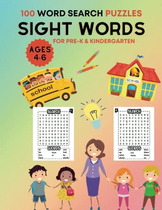 100 Sight Words Word Search: Fun Activities for Kids: Boost Reading Skills and Vocabulary with Exciting Puzzles