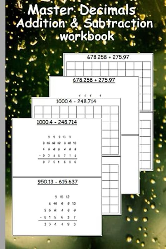 Master Decimals Addition & Subtraction workbook: Decimals Facts Practice Worksheets