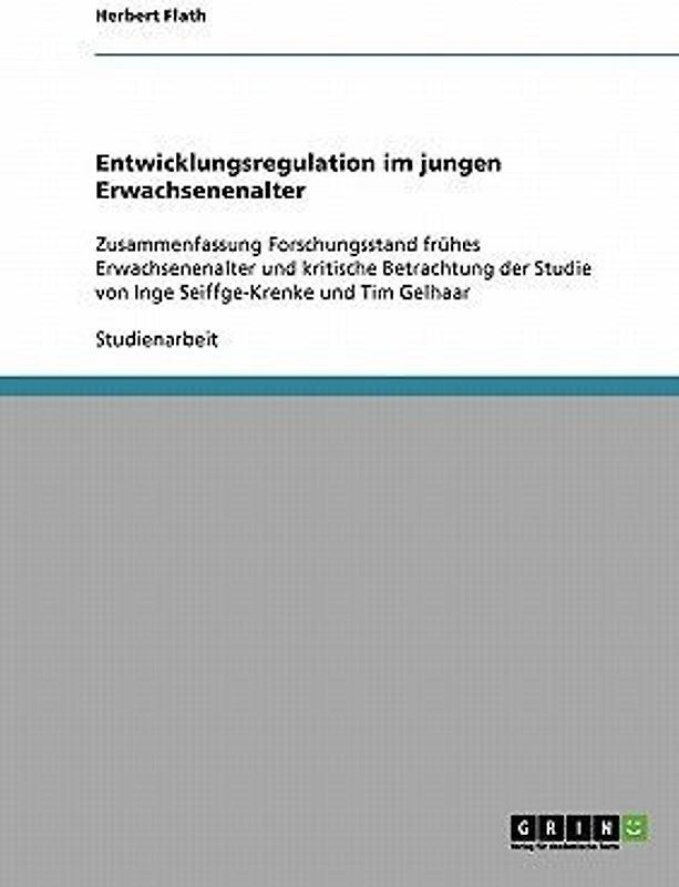 Entwicklungsregulation im jungen Erwachsenenalter