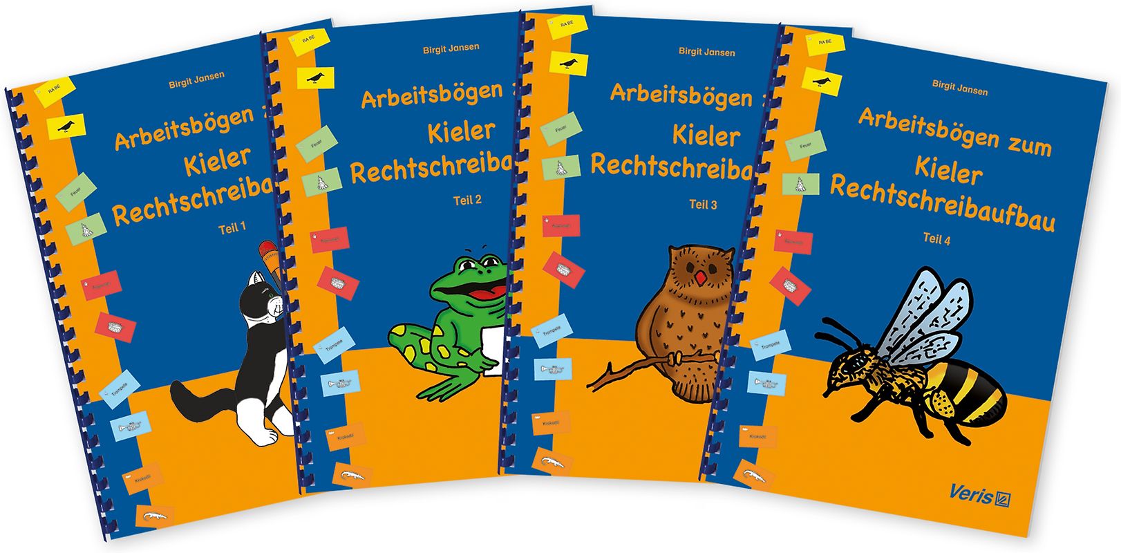 Arbeitsbögen zum Kieler Rechtschreibaufbau. Gesamtausgabe. Teile 1-4