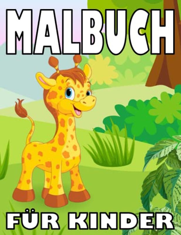 Malbuch für Kinder ab 2, Tiere zum ausmalen: Kritzelbuch mit Tieren mit Ausmalseiten im Großformat, A4 mit 60 Motiven