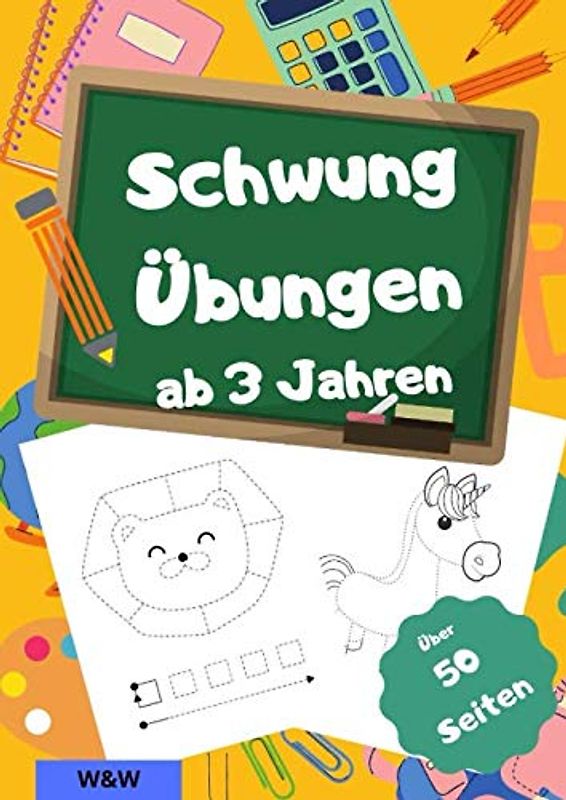 Schwungübungen ab 3: Lernbuch ab 3 Jahre, das tolle Übungsheft für die Vorschule oder den Kindergarten für Jungen und Mädchen zur Förderung der ... (Meine ersten Vorschulhefte, Band 3)