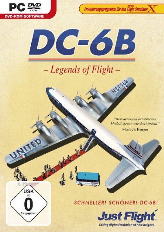 Microsoft Flight Simulator X: DC-6B - Legends of Flight [Add-On] PC Spiele