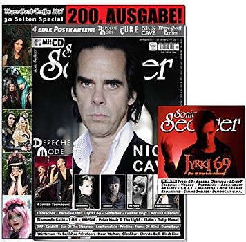 Sonic Seducer 07/08-2017 - die 200. Ausgabe - mit Nick Cave Titelstory + WGT-Special + Depeche Mode Tourbook + 4 edle Postkarten + CD (16 Songs), Bands: Eisbrecher, Corvus Corax, DAF u.v.m.