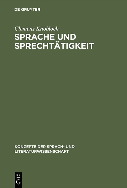 Sprache und Sprechtätigkeit