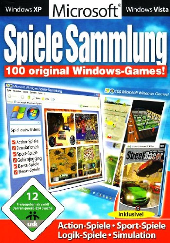 Microsoft Spielesammlung inkl. 8 Top Titel PC Spiele