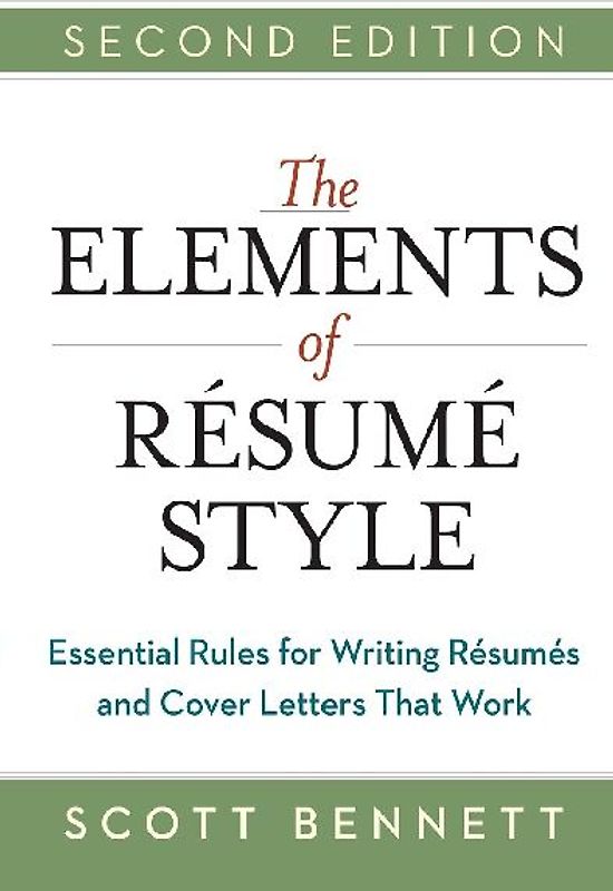 Elements of Resume Style Softcover