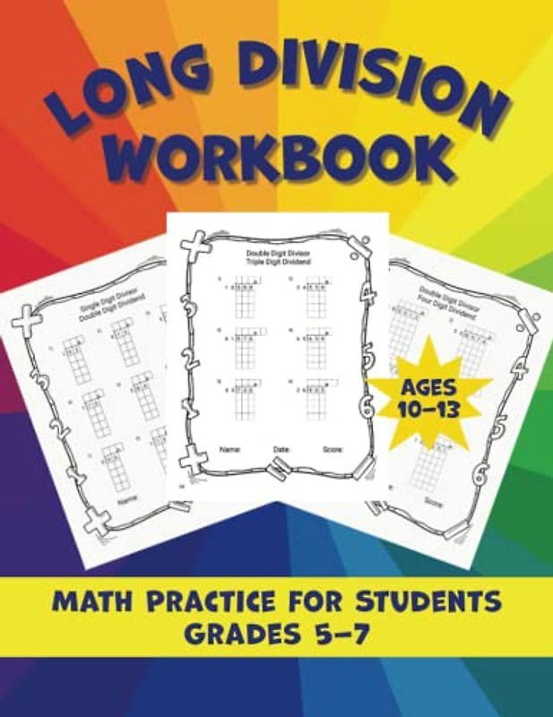 Long Division Workbook: Math Practice for Students Grades 5-7