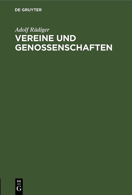 Vereine und Genossenschaften