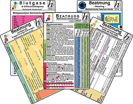 Beatmungs-Karten-Set - classic 2016 (5er-Set) - Medizinische Taschen-Karte