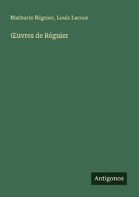 ¿uvres de Régnier