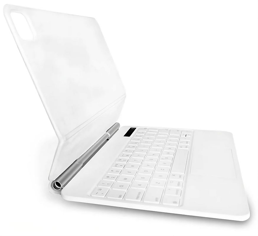 Apple Magic Keyboard blanc pour iPad Pro 12,9" [3. 4e ou 5e génération, Clavier néerlandais, QWERTY]