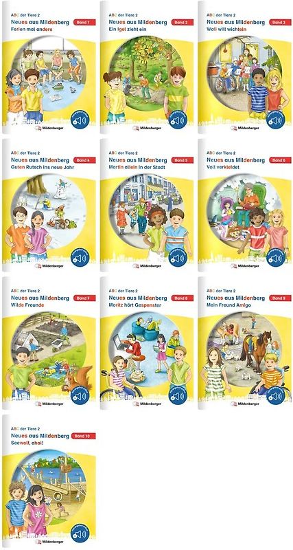 Paket – Neues aus Mildenberg – Geschichten von Mia, Mio und ihren Freunden, Klasse 2, Band 1-10