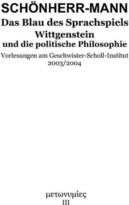 Das Blau des Sprachspiels