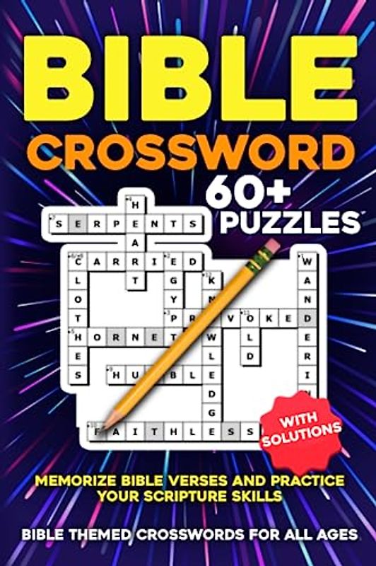 Bible Crossword Puzzles - Large Print: Learn and Memorize Bibleverses by filling out the blanks