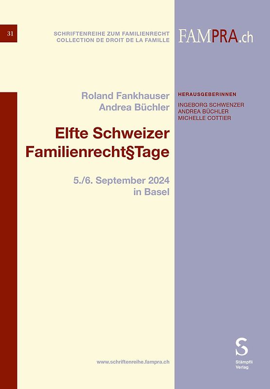 Elfte Schweizer Familienrecht§Tage